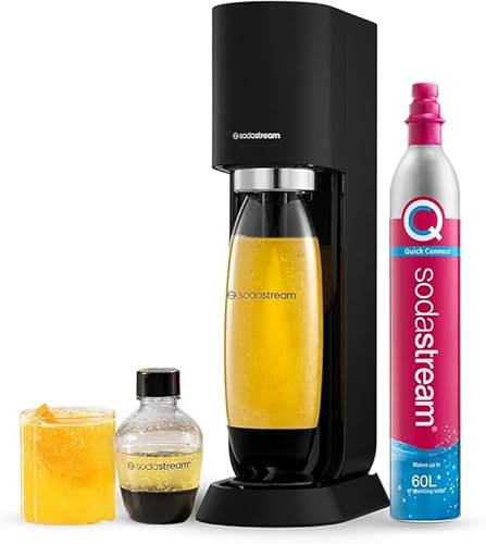 SodaStream MIX, Bollitore per bevande frizzanti e macchina per soda, per carbonatare qualsiasi bevanda, con bottiglia di carbonatazione lavabile in lavastoviglie da 1 litro e 1 cilindro/carbonatore di