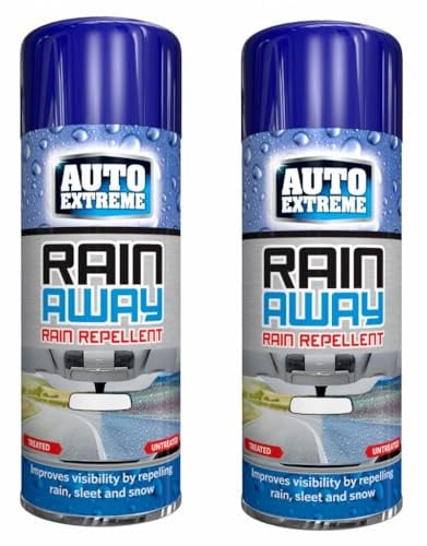 2 x 200ML Auto Extreme Rain Away Rain Glass Repellent Mirror Spray Improves Visibility