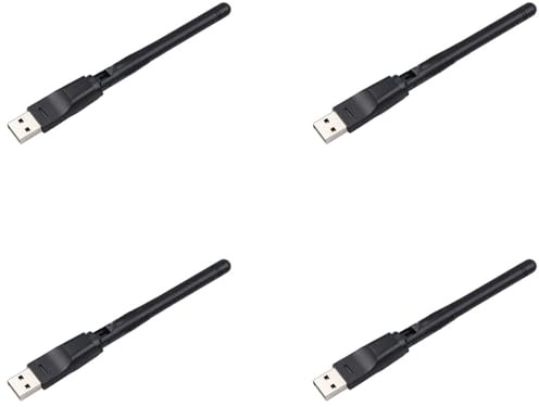 Zhdbchyuu 4X Tarjeta Inalámbrica RT5370 Portátil 2.4G 150Mbps Adaptador WiFi USB Antena WiFi Receptor WiFi USB para PC y TV Box