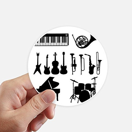DIYthinker Sax Klassische Musik Kombination Aufkleber 10Cm Wand Koffer Laptop Motobike Aufkleber 8Pcs Diameter 10cm Mehrfarbig