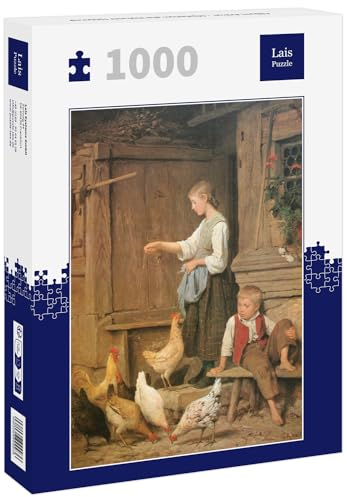 Lais Puzzle Albert Anker - Mädchen die Hühner fütternd 1000 Teile