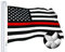 G128 Thin red line Flagge gestickte 3x5 ft Heavy Duty 220gsm Tough Spun Polyester us-amerikanische Flagge messingösen Honoring Feuer-kämpfer und emts schwarz weiß und rot us-Flagge