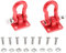 2 pièces Boucle de remorque RC Voiture, Manille RC Sauvetage Verrouillage Accessoire pour modèle de Voiture d'escalade RC Crawler(Rouge)