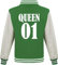 Shirtinstyle College Jacke, Jacket Retro Style, mit Wunschnamen und Wunschnummer, Baseball Look, Partner, Familie, Freunde, Farbe, KELLYGREENWHITE, Größe S