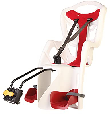 Bellelli Kindersitz hinten PEPE (bis 22 kg) Standard MultiFix für Fahrradrahmen (weiß)