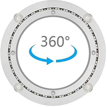 Outech Schwerlast-Drehscheibe Lager Aus Aluminiumlegierung, Drehbarer Untergestell Aus Metall, Runde Plattenspieler Für Den Esstisch, Geeignet Für Glasplatte/Holzplatte
