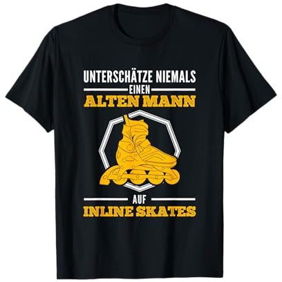 Alter Mann Auf Inline Skates Rollschuhe Inline Skating T-Shirt