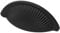 Decoranddecor Arro Half Moon Shaker Cup Handles Cabinet Pulls Zinc 64mm Hole Centre (Matt Black) - 1 Pack