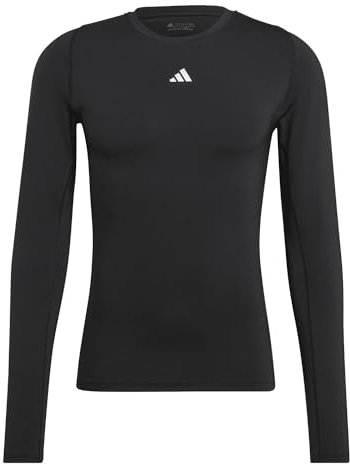 adidas Men's tf ls tee m T-Shirt (Long Sleeve), Black, XXL