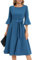 Women's Cocktail Dress A Line Tea Party Midi Graduation Dresses Church Wedding Formal Homecoming Clothing Greyblue M
