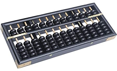 SM SunniMix Boulier en Bois, Calculatrice Professionnelle à 13 Colonnes, Cadre Noir