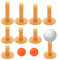 GZhaizhuan 9 STK Golf Tee Gummi Golf Tees 9 Verschiedene Größen 35mm/42mm/54mm/60mm/65mm/70mm/75mm/80mm/83mm, mit 2 Zufallsfarbe Lochbälle (Gelb Tee)