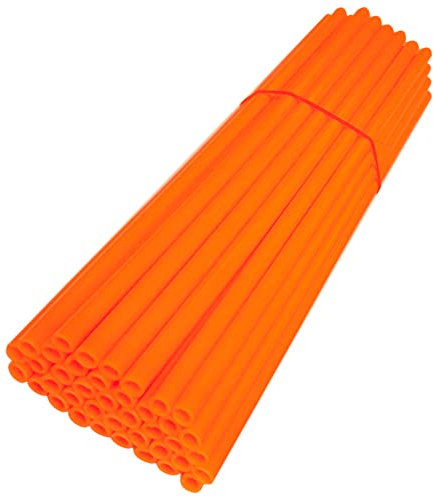 cyclingcolors 72x Cubre de radios Bici 235 mm (llanta 21) Tubo Decoración Protección MTB Cochecito Motocicleta Pit Dirt Bike (Naranja)