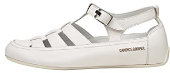 Candice Cooper ROCK T-BAR-Sandalen aus Leder, weiß 37