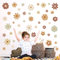 decalmile Wandtattoo Blume Boho Punkte Wandaufkleber Gänseblümchen Dots Gelb Wandsticker Kinderzimmer Babyzimmer Schlafzimmer Wanddeko