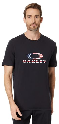 Oakley Herren O Bark 2.0 Tee T-Shirt, Schwarz/Amerikanische Flagge, XX-Large