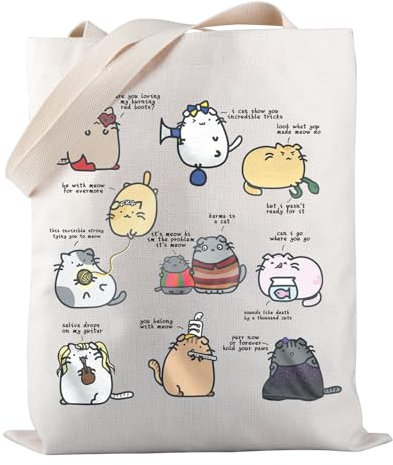 PWHAOO Karma Cat Tote Bag Lyrics Quote Tote Bag Singer Fans Canvas Bag Sänger Fan Geschenk, Karma Tragetasche für Katzen, 5.02 quarts