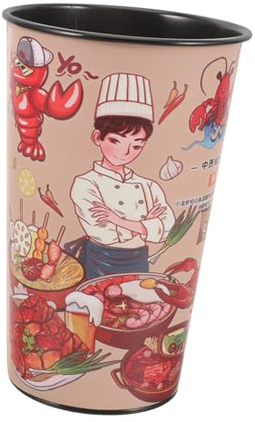 OATIPHO Porte-ustensile De Cuisine Pot à Ustensiles Seau De Stockage De Brochettes De Rangement Pour Brochettes Récipient Pour Aiguilles De Barbecue Métal Boite D'emballage Fer Forgé