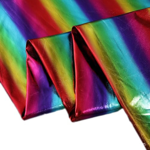 Wambere 100 cm × 150 cm Dekostoff Kostümstoff Kleiderstoff Vorhangstoff Hochzeitsstoff Stoffe Nähen Patchwork Stoffe Meterware,Stoffe für Bühnenaufführungen,Hintergrundstoff für Bühnenkostüme,Bunt