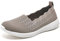 Puxowe Damen Slip On Sneaker Leichte Atmungsaktiv Sportschuhe Turnschuhe Bequem Freizeitschuhe Walking Schuhe Outdoor Fitness 42 EU DeepKhaki