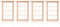ifundom 4pcs Mini Dollhouse Window Frame Miniature House Ornaments for Creative Decoration for Dollhouse Bedroom and Landscape Accessories
