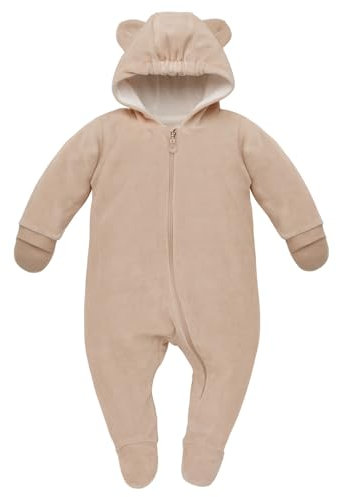 Pinokio warm Strampler Lovely Day, Bejge Velour, Unisex, Gr 56-86(74)