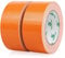 BOMEI PACK Lot de 2 rouleaux de ruban adhésif orange de 230 microns d'épaisseur en tissu renforcé pour réparation de conduits de canalisation, étanchéité robuste, empaquetage, cerclage, étiquetage