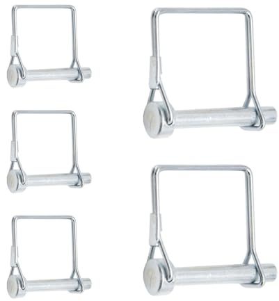 Hocansen 5 Stk Klappsplint 6x50mm Einen Splint Rechteck Karbonstahl Splinte Oberlenkerbolzen Welle Quadratischer Sicherungsstift Verriegelungsstift Kupplungsstifte für Bauernhof Anhänger(8x50mm/FX)