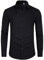 J.VER Men's Black Long Sleeve Shirts 4-Way Stretch Wrinkle Free Formal Dress Shirt Business Casual Wedding Work Button Down Shirts with Pocket XL