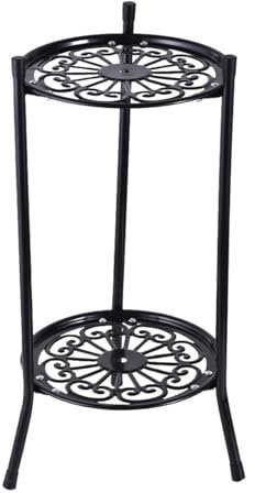 Grand support de en métal pour pot de fleurs – Support de haut pour d'intérieur et d'extérieur – Support de pot de fleurs pour intérieur et extérieur, salon, terrasse, balcon,