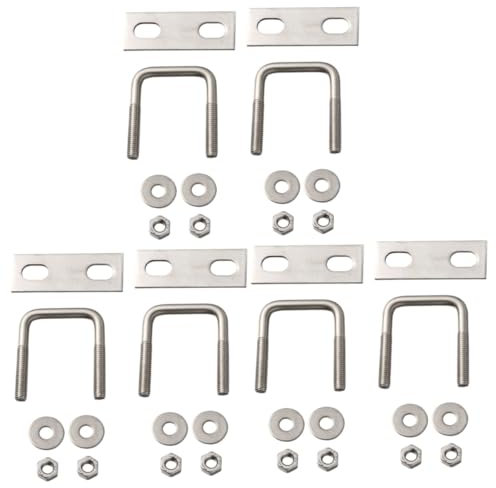 CLISPEED 6 Pezzi Morsetto Quadrato Morsetti Ad Angolo Vite A Forma Di U Serranda Fascette Per Tubi Bulloni Fascette Per Tubi Fascette Per Carichi Pesanti Vite In Acciaio Inox Serranda