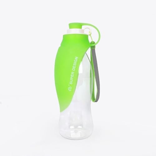 600ml Portable Pet Dog Water Bottle with Flip-up Silicone Drinking Bowl, BPA Free, Food Grade Material, Convenient for Outdoor Walks and Travel, Leak-proof Design, Easy Carry Handle for Hiking