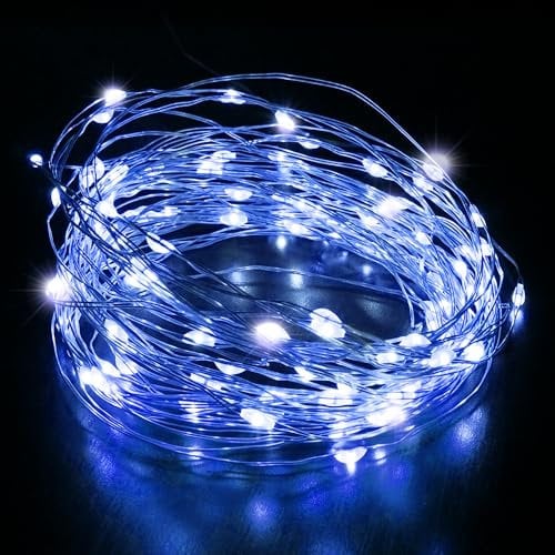 Desiretech - 50 LED Battery-Powered Fairy Lights - 5M Copper Wire String Lights - Waterproof Decorative LED for Indoor/Outdoor Use - Weddings, Christmas, Bedroom, Patio & Party