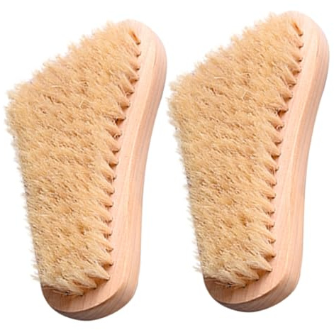 Schuhreinigungsbürste 2 Stück mit Borsten in Beige