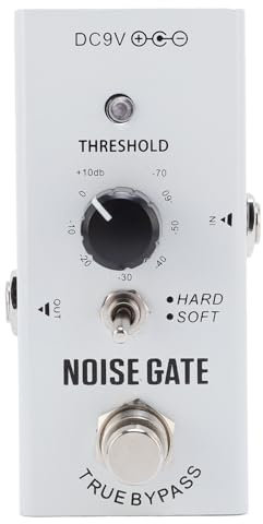 Noise Gate -Gitarrenpedal, Noise Gate -Pedal -Gitarre für Pure Sound 2 Modi Gitarre Rauschunterdrückung Effekt Verzerrungspedal für E -Gitarre Aluminiumlegierschale Wahrer Bypass