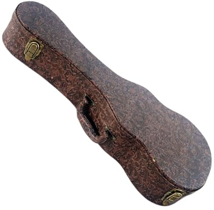 Generic Ukulele Hard Hör Ukulele Tragbare Tasche PU Ukulele Tasche mit Griff für Die Konzertgeschenke Des Performers, Brown 23inch