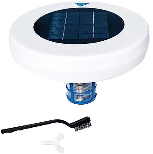 Solarpool Ionizer Poolreiniger für Oberirdische Pool -Kupferpool -Ionisator -Schwimmpoolreiniger, Verwenden Sie Bis zu 80% Weniger Chlor (Weiß)