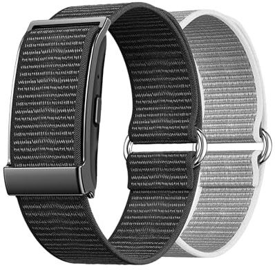 Nilox ONAIR, Screenless Smart Band Fitness, Monitoraggio 24/7 Salute e Attività, Design Minimal, Batteria a Lunga Durata, con Coaching intelligente, Dispositivo Nero, Cinturini Nero e Grigio