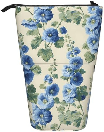 KWQDOZF Trousse à Crayons sur Pied à Motif Floral Chinois, étui télescopique en Forme d'arbre à Crayons, Trousse de Papeterie Extensible pour Fournitures de Bureau, Maquillage et Voyages