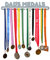 Medaillen-Aufhänger mit Schriftzug Dad‘s Medals aus gebürstetem Edelstahl, hergestellt in Großbritannien