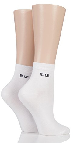 ELLE Ladies Bamboo Ankle Socks - Soft Breathable Cooling Material, Mixture of Plains & Patterns, Fun,Colourful Multipack of 2 Size 4-8