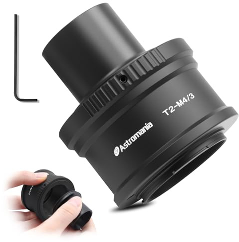 Astromania T T2 Mount and M42 to 1.25 Telescope Adapter (T-Mount) for Olympus Panasonic M4 / 3 Cameras - Compatible with Olympus EP1, EP2, EPL1, Panasonic DMC-G1, DMC-GH1, DMC-GF1 Camera Bodies