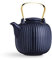 Kähler Teekanne 1,2 l Hammershøi legendäres Design Zeitlos für Tee, blau