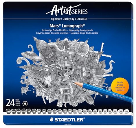 STAEDTLER Lumograph Bleistifte, Schwarz, 24 Stück