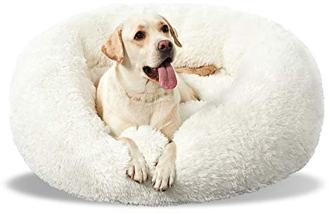 Rundes Hundebett, waschbar, mittelgroß, Donut-Hundebett, bequem, beruhigend