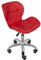 Charles Jacobs Home Office Swivel Computer Desk Chair with a Height Adjustable Chrome base and Wheels - Red PU