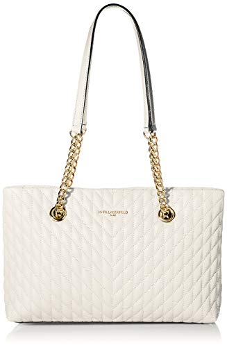 KARL LAGERFELD Damen Karolina Tote Tragetasche, Deep Winter White