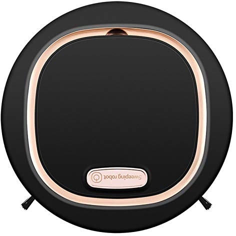 Robot aspirapolvere 2 in 1 con funzione di pulizia, 1800 Pa forza di aspirazione, facile funzionamento dei tasti centrali, per peli di animali, tappeti, pavimenti, aspirapolvere robot