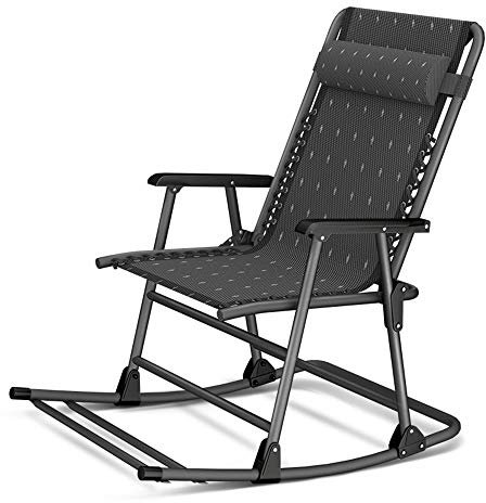 FUFU Deckchairs Lounge Stuhl, Schaukelstuhl Startseite Adult Lounge Chair Siesta Mittagspause Faule Klappstuhl Schaukelstuhl Balkon älterer Stuhl Klappbar