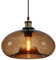 HJXDtech Suspension Luminaire vintage industrielle avec abat-jour en verre coloré, Lustre Loft Lampe à Suspension E27 en Bronze Antique (Marron)